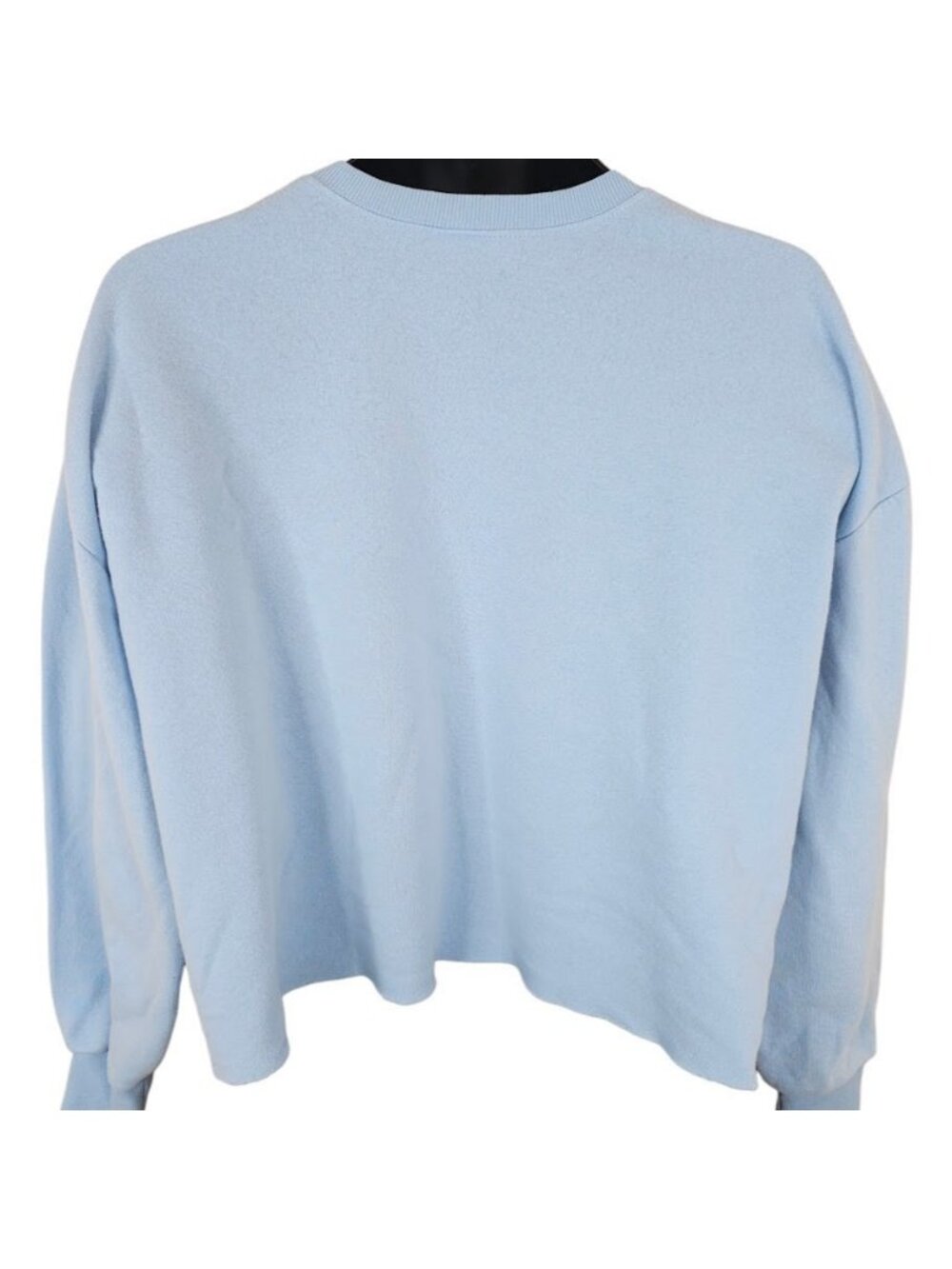 Snoopy Christmas Crop Top Sweatshirt Womens Size Large Blue Merry And Bright - Picture 4 of 7